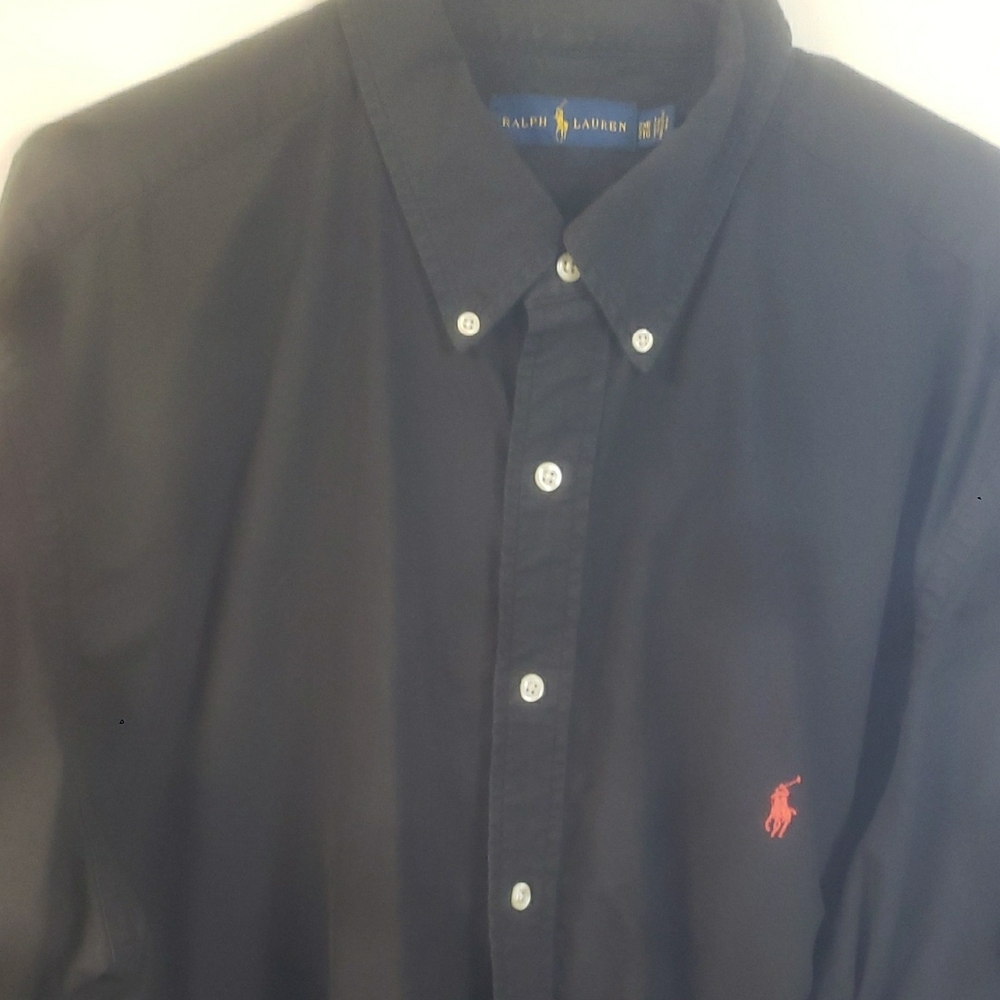 Ralph Lauren Men's Black Oxford Button Down Shirt